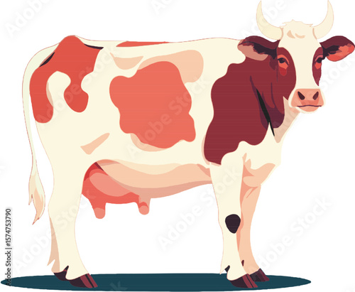 dairy cow cartoon illustration