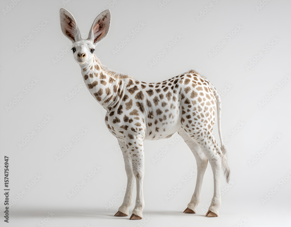 Obraz premium giraffe in front of white