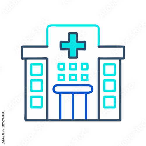 blue and white cross