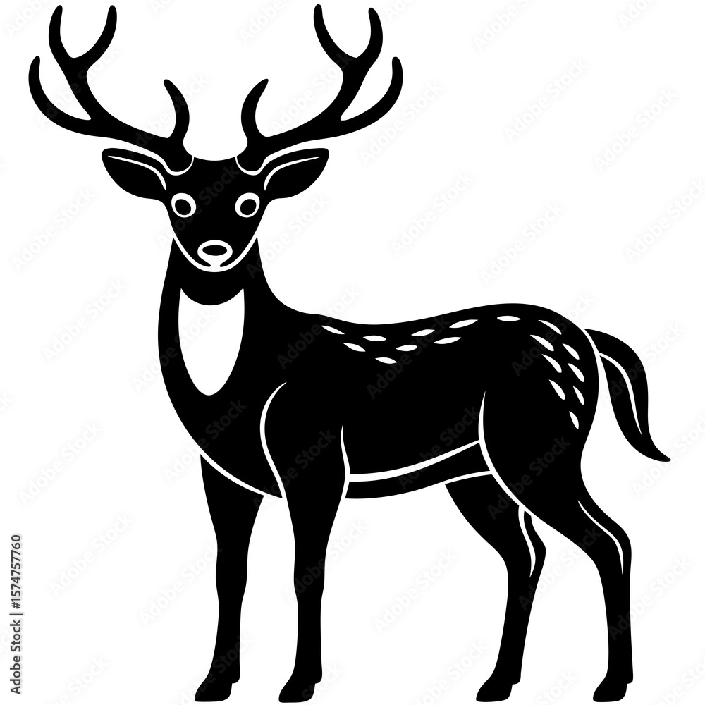 Fototapeta premium deer silhouette vector
