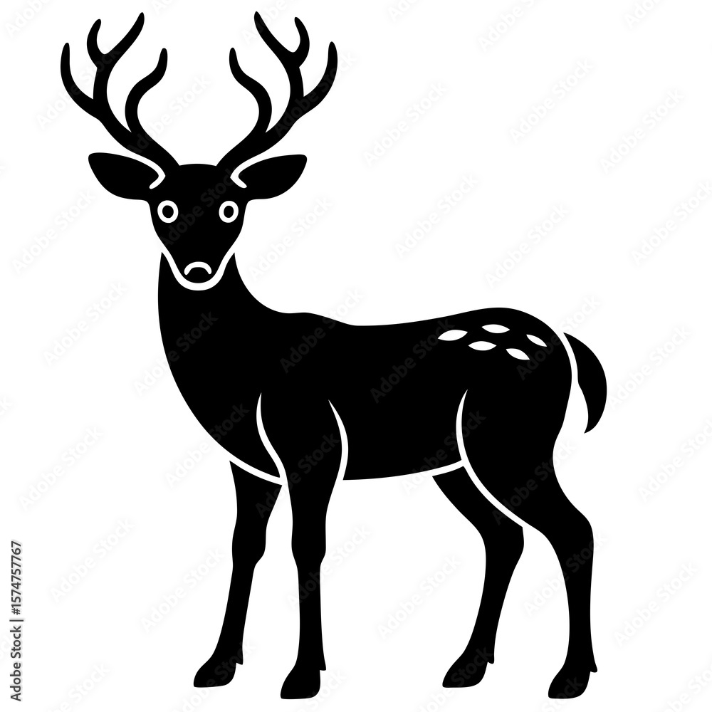 Obraz premium deer silhouette vector