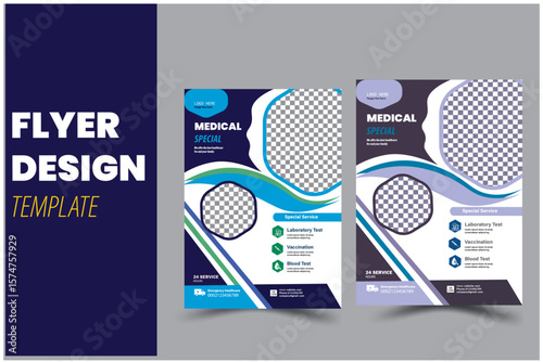 Professional creative medical flyer design template