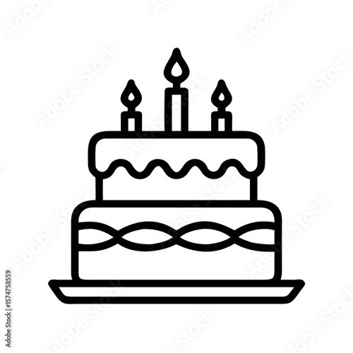 birthday cake vector illustration
