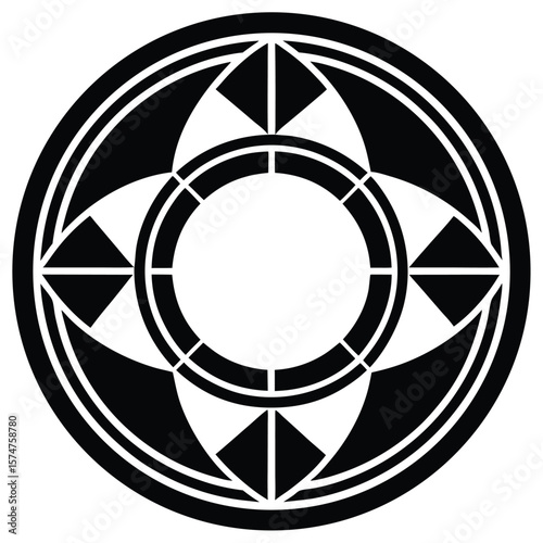 therapeutic circle symbol on white background