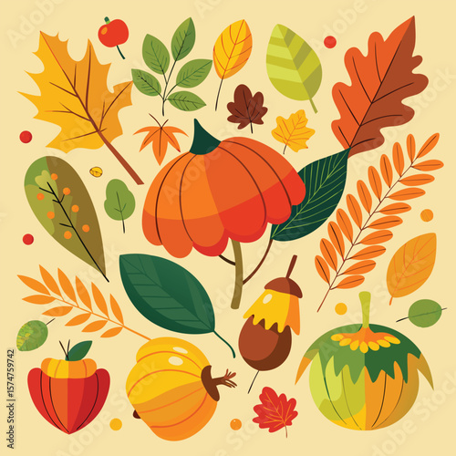 seamless pattern with pumpkins