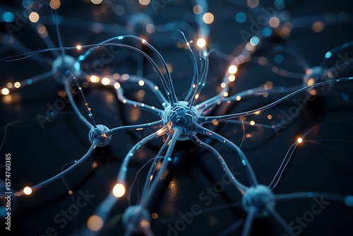 Illustrating the Complex Interconnected Network of Biological Neurons and Their Electrical Signals