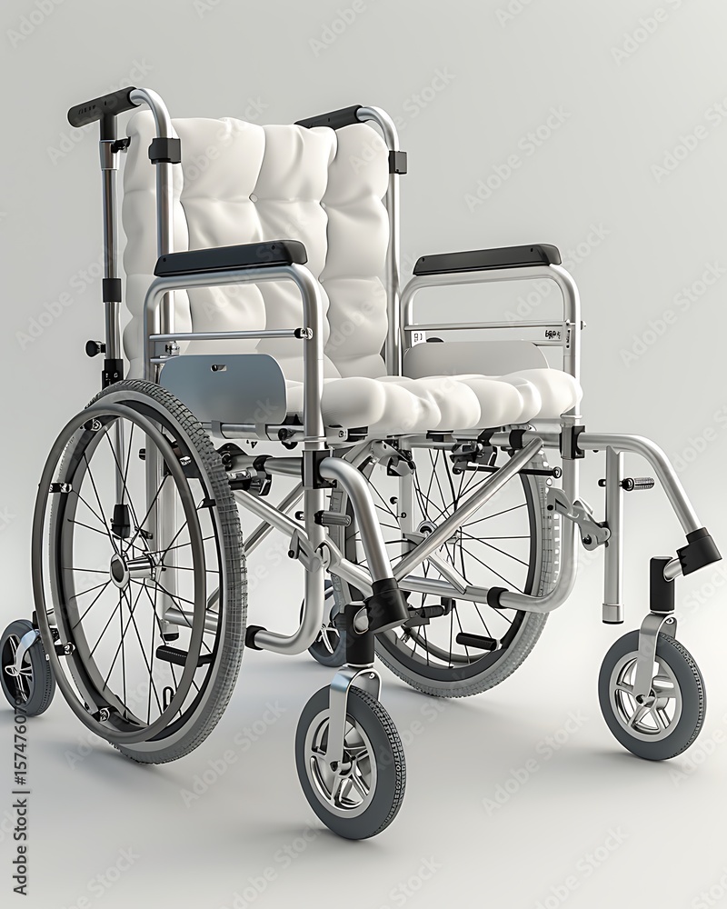 Fototapeta premium Comfortable wheelchair with padded seat for everyday use image