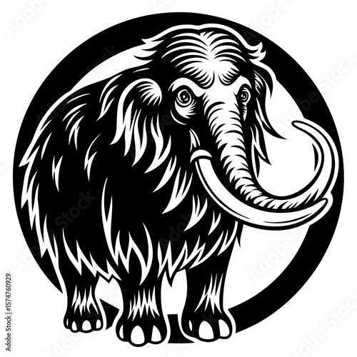 Wallpaper Mural black and white cartoon illustration of a lion Torontodigital.ca