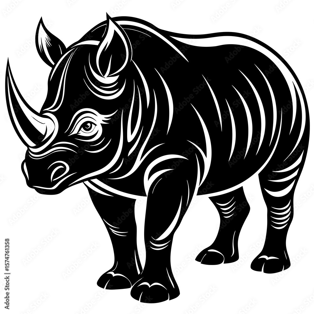 Fototapeta premium rhino vector illustration