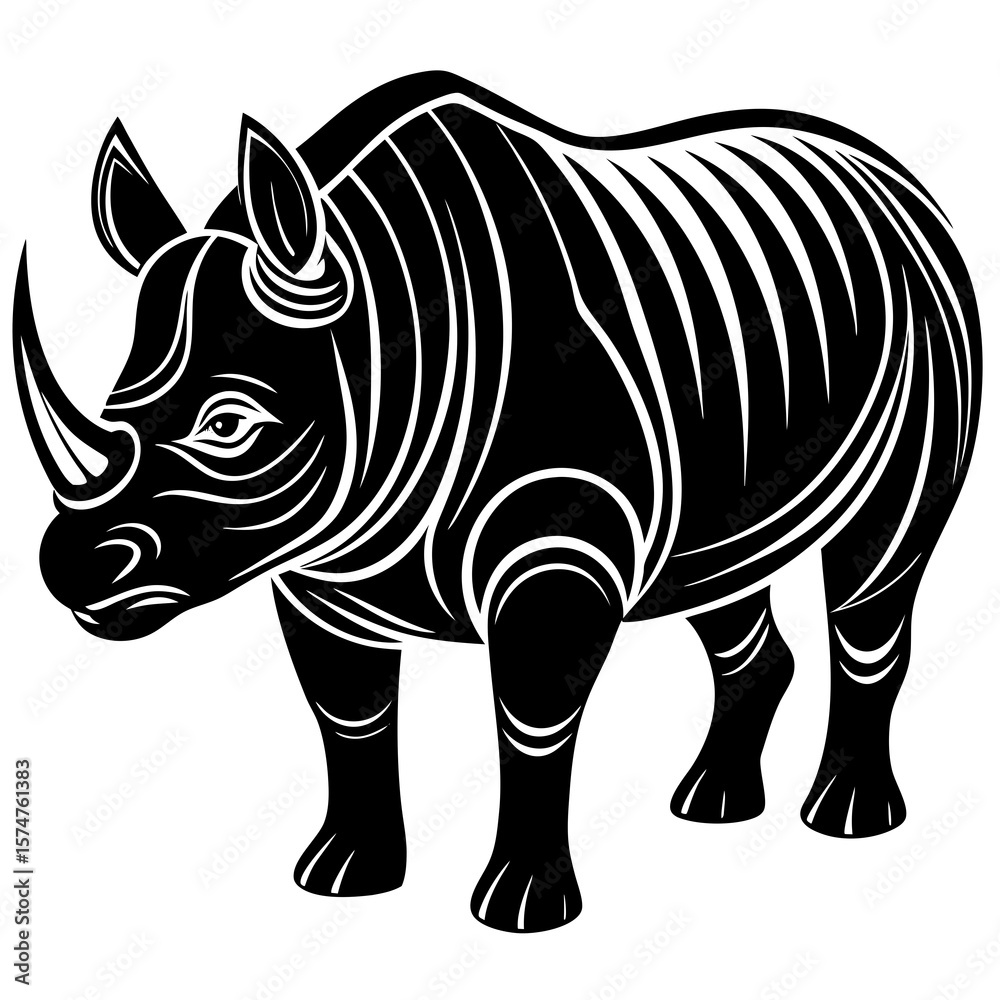 Fototapeta premium rhino isolated on white