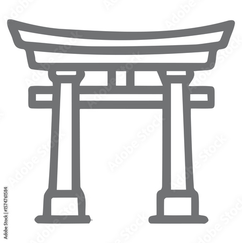 Traditional Japanese Torii Gate Architectural Symbol shinto shrine