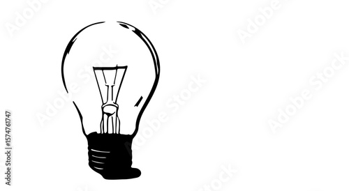 light bulb on white background