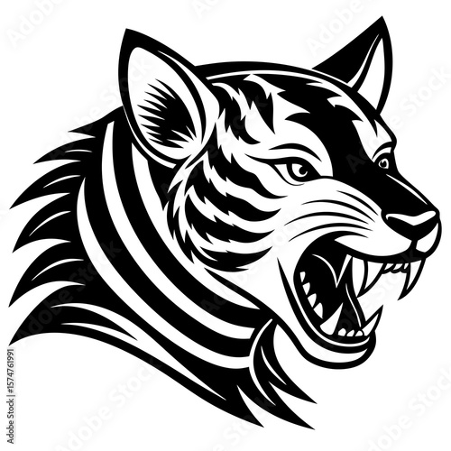 Wallpaper Mural tiger head vector Torontodigital.ca