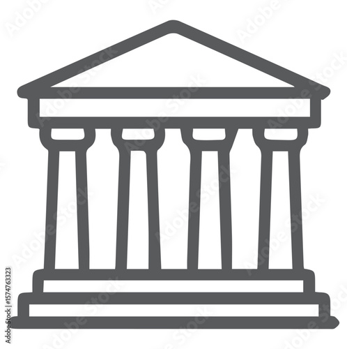 Ancient Greek building with columns and pediment architecture