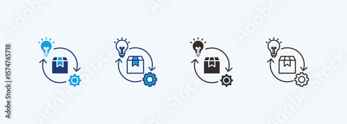 Product Process Icon Set Multiple Style Collection