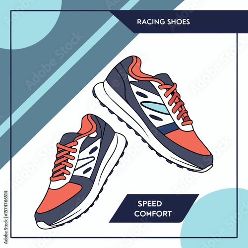 sport shoes on white background