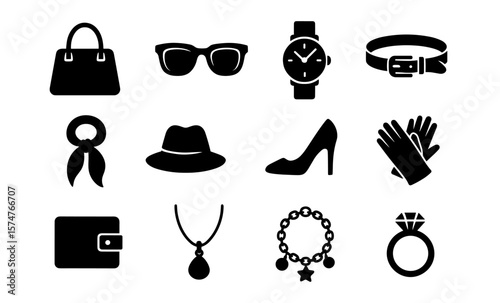 Minimalist fashion accessories icons: timeless silhouette style essentials