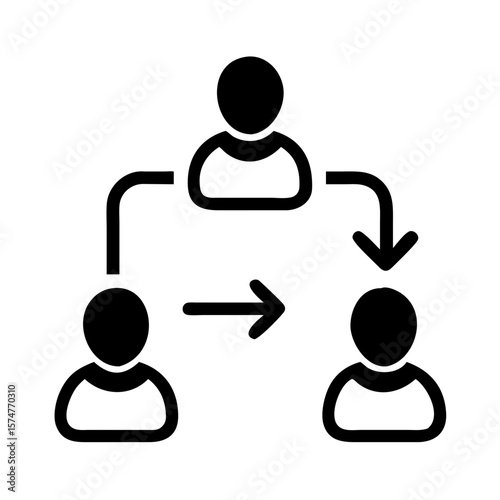 Understand team structure and hierarchy with this organization chart diagram illustration