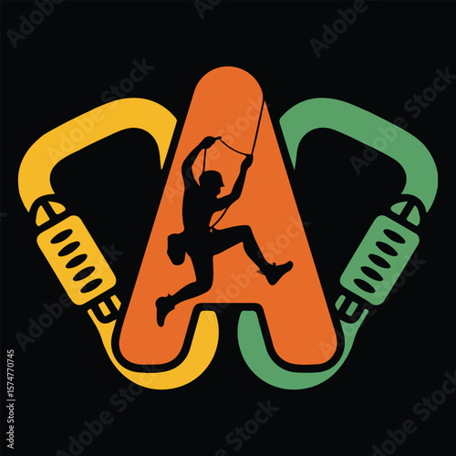 CLIMBER DAD GRAPHIC DESIGN FOR ROCK CLIMBING LOVERS