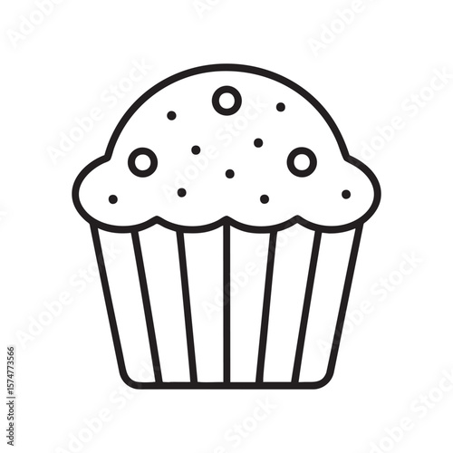 chocolate muffin isolated on white