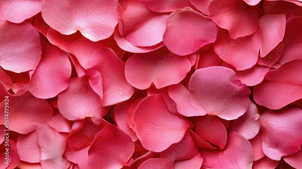 Fototapeta premium A close up shot of many pink rose petals filling the frame with soft light and smooth texture