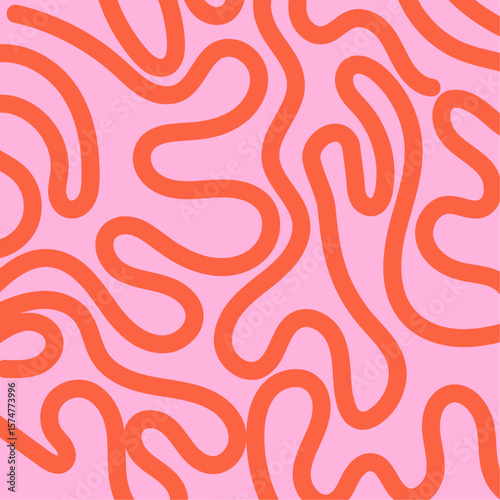 Seamless Organic patterns set. organic continuous bold lines. Hippie doodle funky groovy backgrounds collection. Uneven hand drawn wavy twisted lines. for fabric print use pattern. 