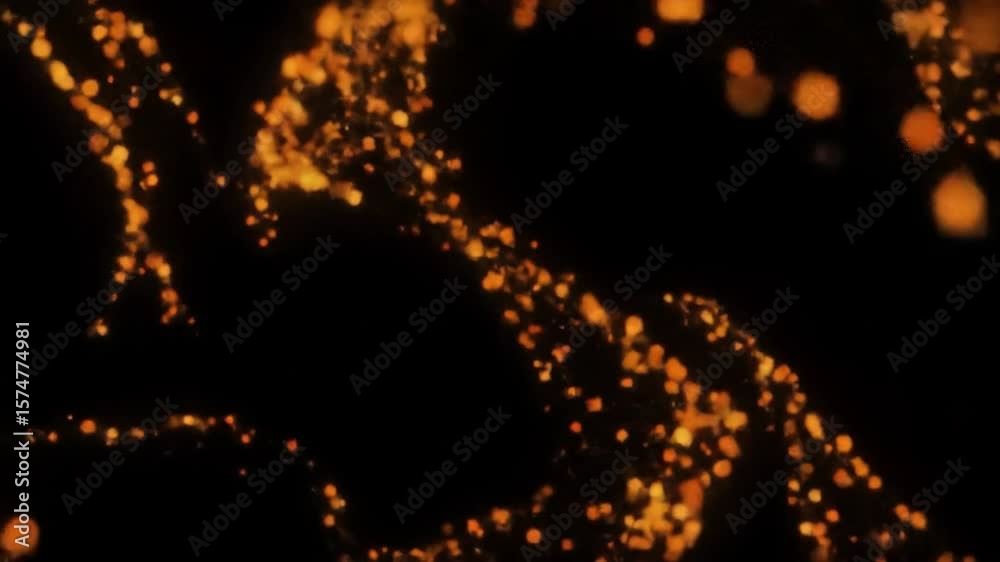 Glowing Embers and Sparks Abstract Background 4K Motion Graphics Video Footage