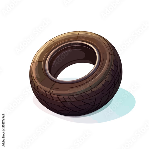 car tire isolated on white background