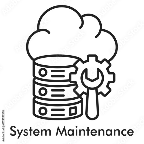System Maintenance Icon - Line Style