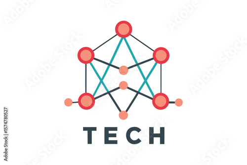 Abstract neural network structure symbolizing technological advancement