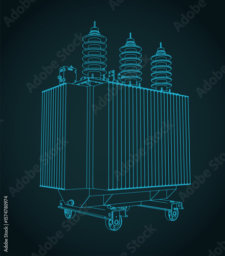 Power transformer illustration
