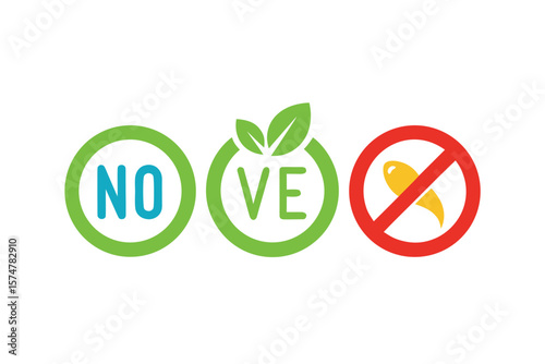 No Gmo Cruelty Free Vegan Labels As Icons On White