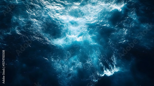 Dramatic aerial view of a vast cinematic ocean landscape