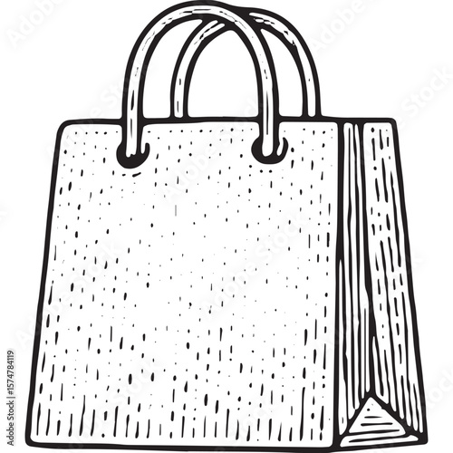 Shopping Bag Icon: Vector Illustration for E-commerce Retail