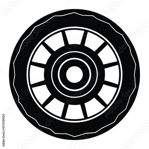 Foto Fitness Trainer element isolated core wheel on white background