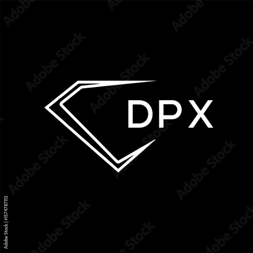 DPX logo design on black  background.