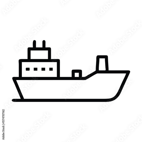 vector illustration of a ship