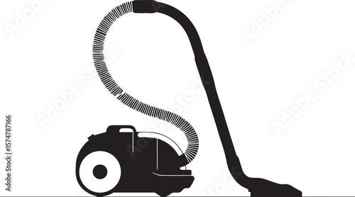 Modern vacuum cleaner silhouette perfect for cleaning services and household projects