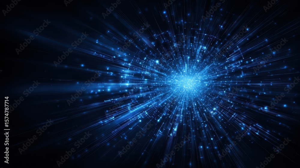 Fototapeta premium Abstract vector blue technology concept background