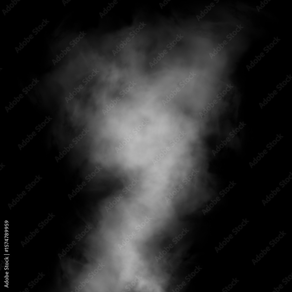 Fototapeta premium Cloudy Smoke Overlay Black Background