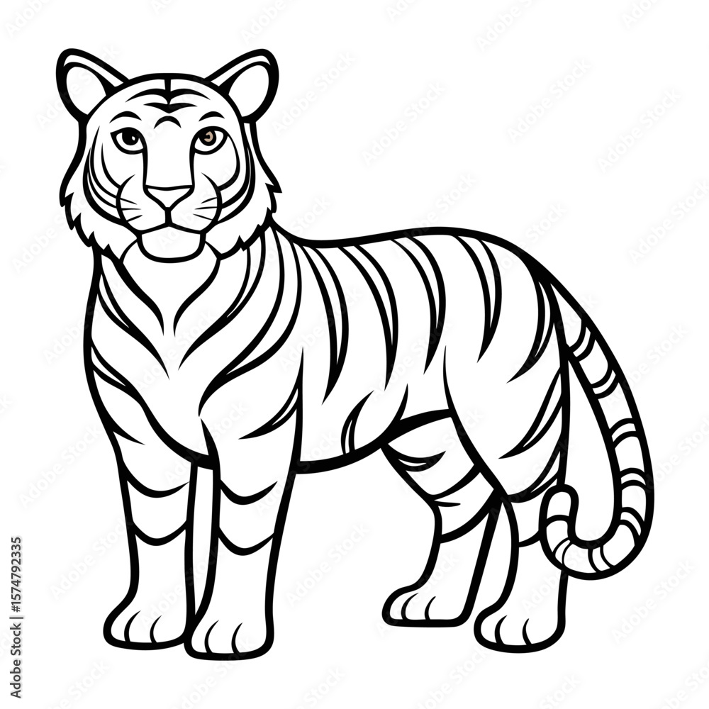 Fototapeta premium vector illustration of cartoon tiger