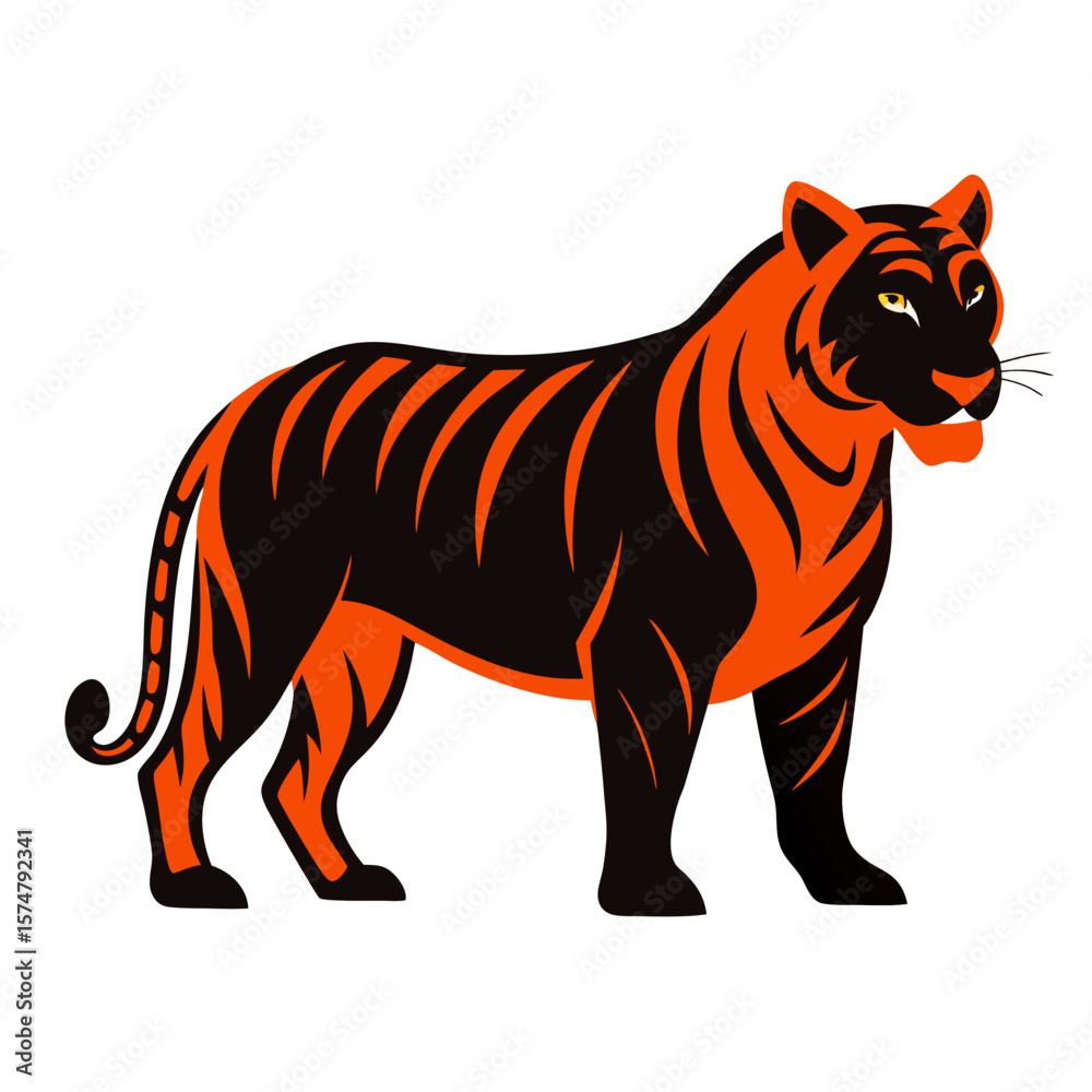 Obraz premium tiger vector illustration