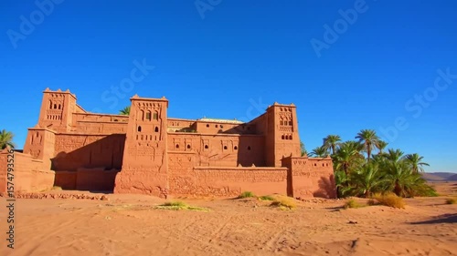 Majestic Clay Fortress in the Moroccan Desert A Glimpse into Ancient Architecture and History