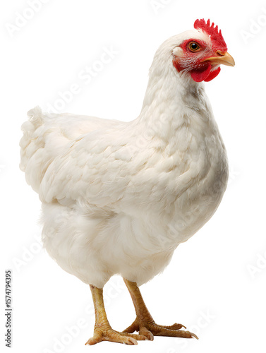 chicken on white background