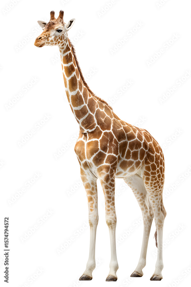 Obraz premium giraffe on white background