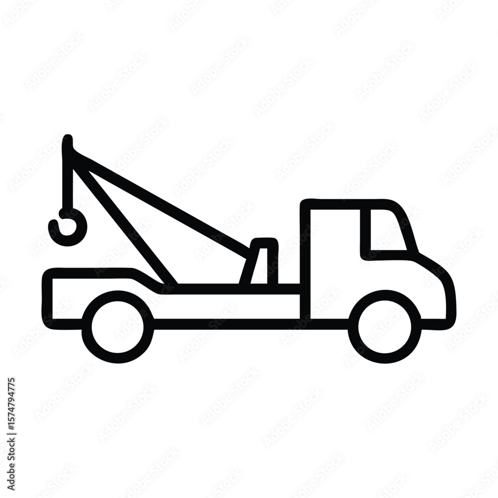 Naklejka premium vector illustration of a truck