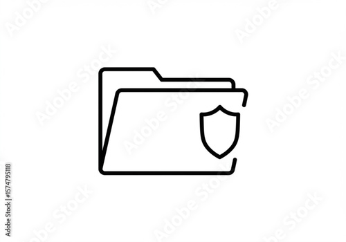 Secure folder icon representing data protection and confidentiality