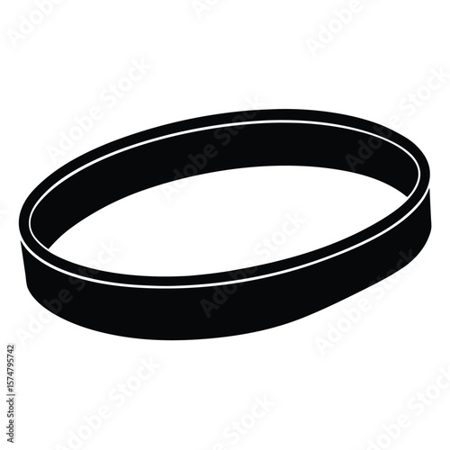 Fitness Trainer element isolated stretching band on white background