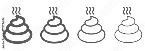 poop logo vector icon