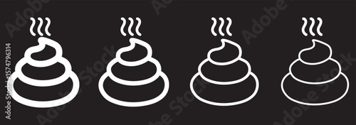 poop icon isolated on white background